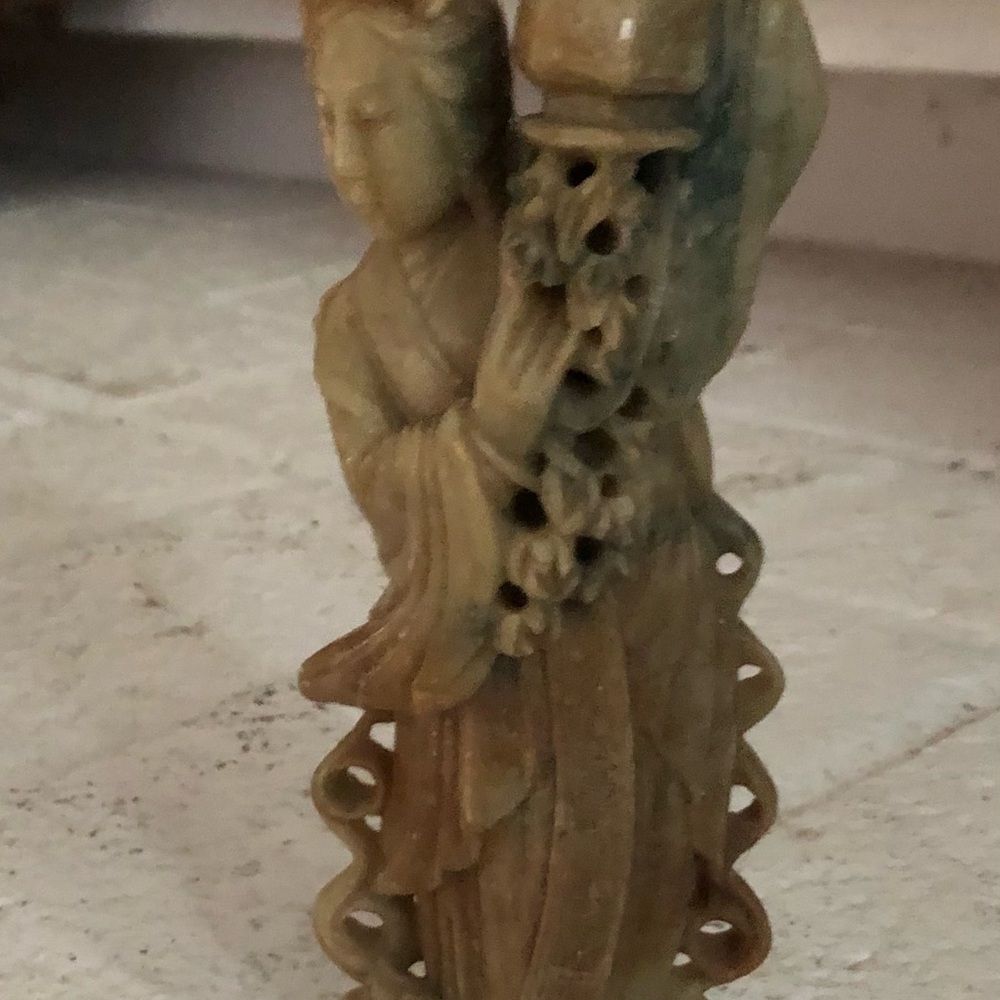 Vintage Authentic Brown/black Jade Chinese Figurine - Picture 4 of 5
